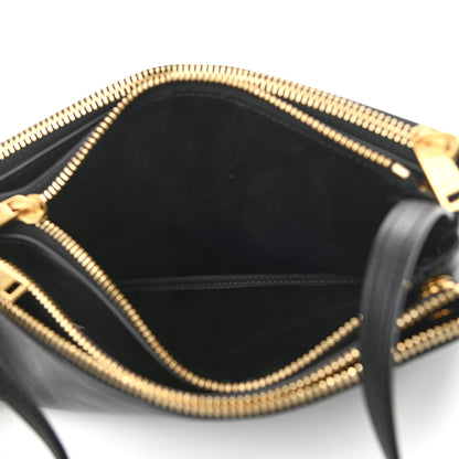 Celine Lambskin Small Trio Crossbody Bag Black 6 of 10