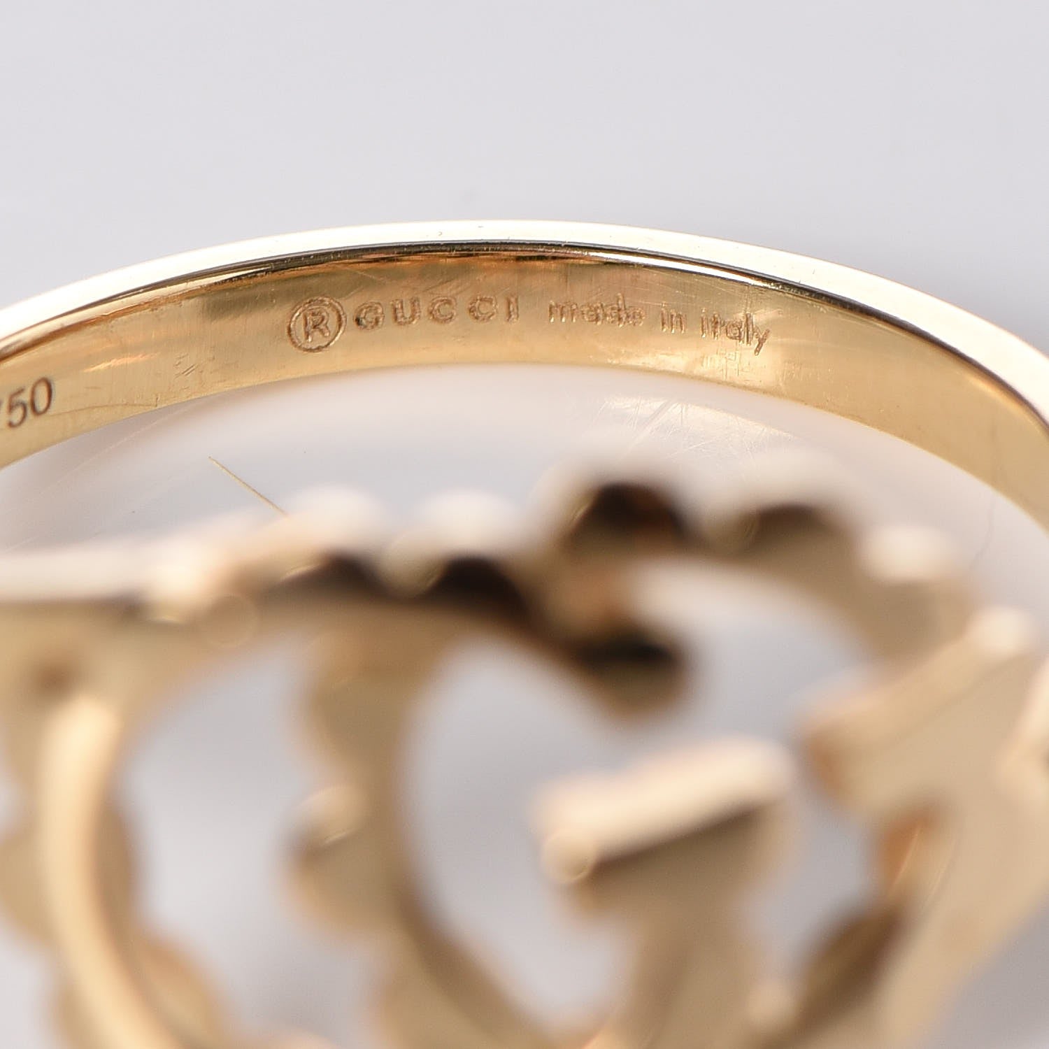 Gucci 18K Yellow Gold Running GG Ring 53 6.50 5 of 7