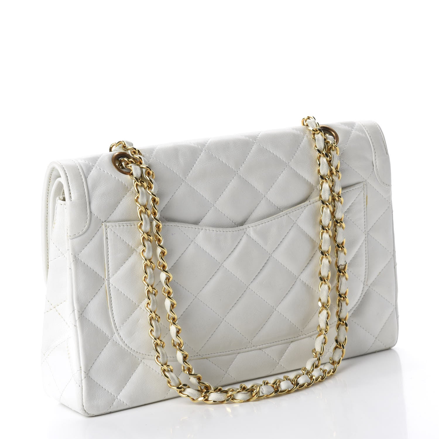Chanel Lambskin Quilted Medium Double Flap White 3 of 21