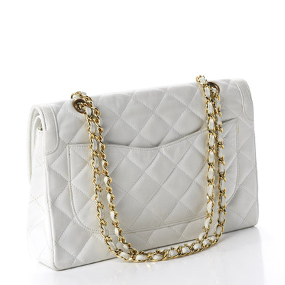 Chanel Lambskin Quilted Medium Double Flap White 3 of 21