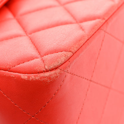 Chanel Lambskin Quilted Jumbo Double Flap Red 13 of 18