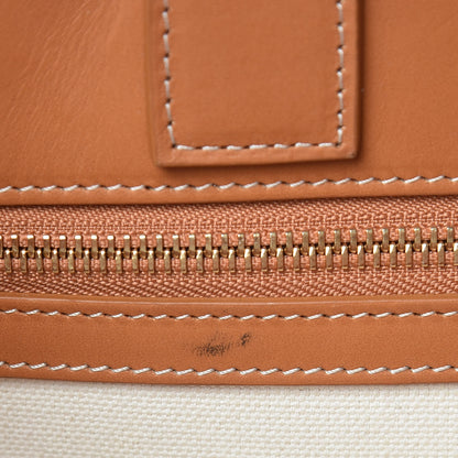 Celine Canvas Calfskin Vertical Cabas Natural Tan 8 of 19