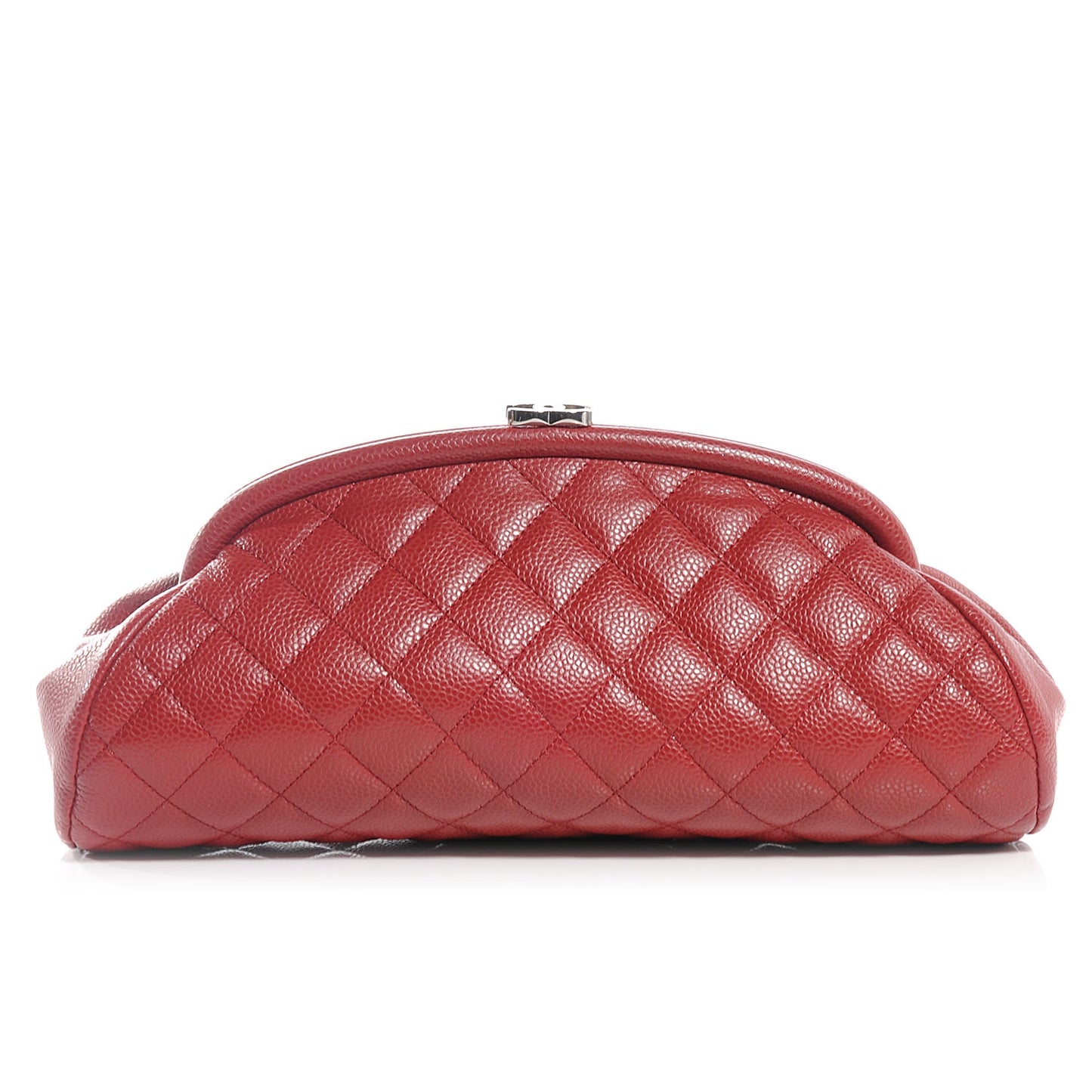 Caviar Quilted Timeless Clutch Red