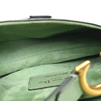 Christian Dior Goatskin Mini Saddle Bag Sage Green 5 of 10