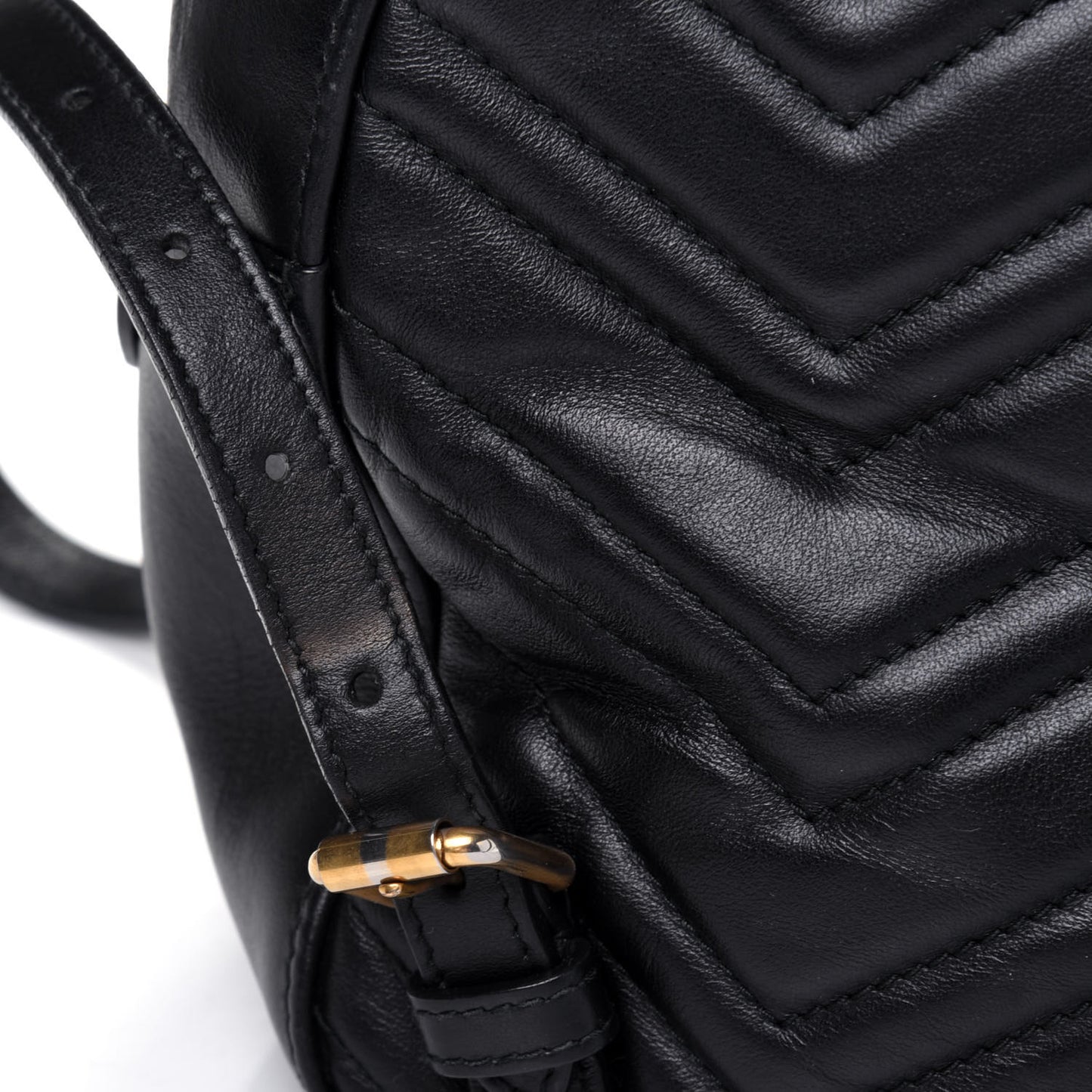 Calfskin Matelasse GG Marmont Backpack Black