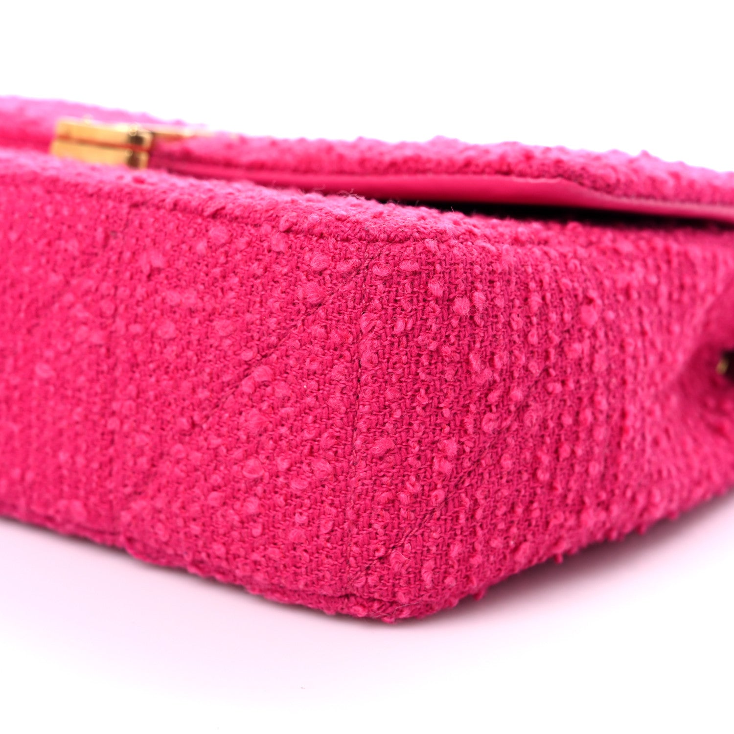 Saint Laurent Boucle Tweed Patchwork Monogram Medium Jamie Baguette Magenta 8 of 8