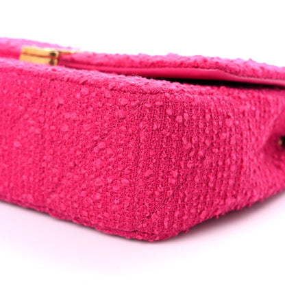 Saint Laurent Boucle Tweed Patchwork Monogram Medium Jamie Baguette Magenta 8 of 8