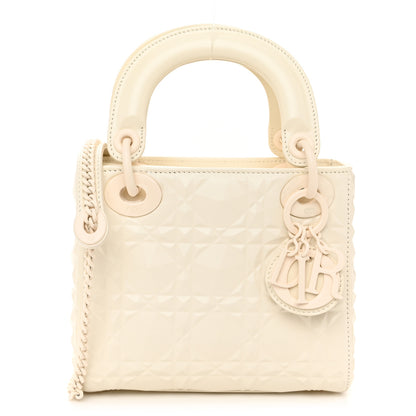 Christian Dior Calfskin Cannage Diamond Mini Lady Dior White 1 of 10
