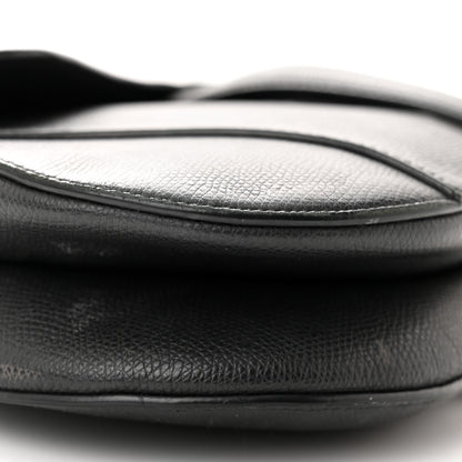 Christian Dior Grained Calfskin Saddle Bag Black 9 of 14