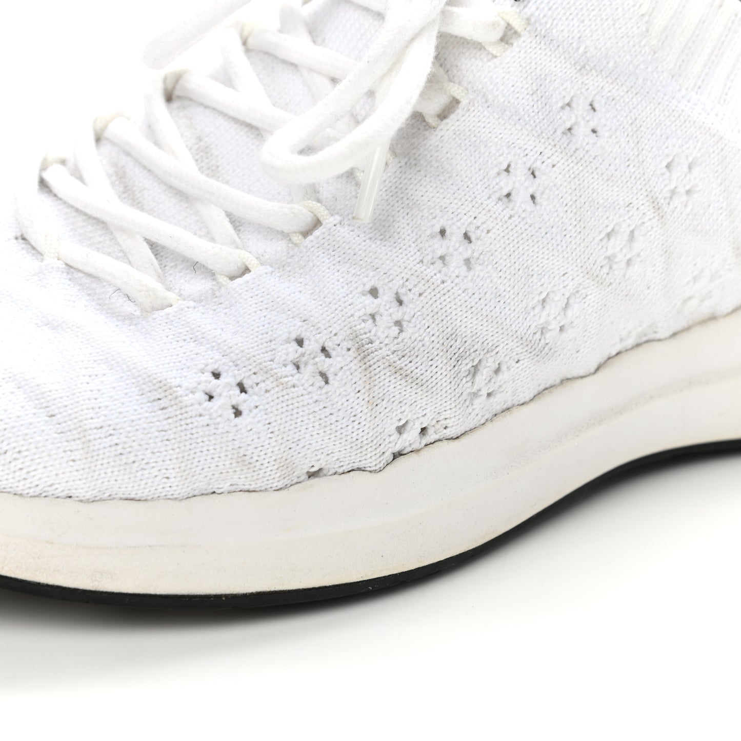 Fabric Logo Sneakers 36 White