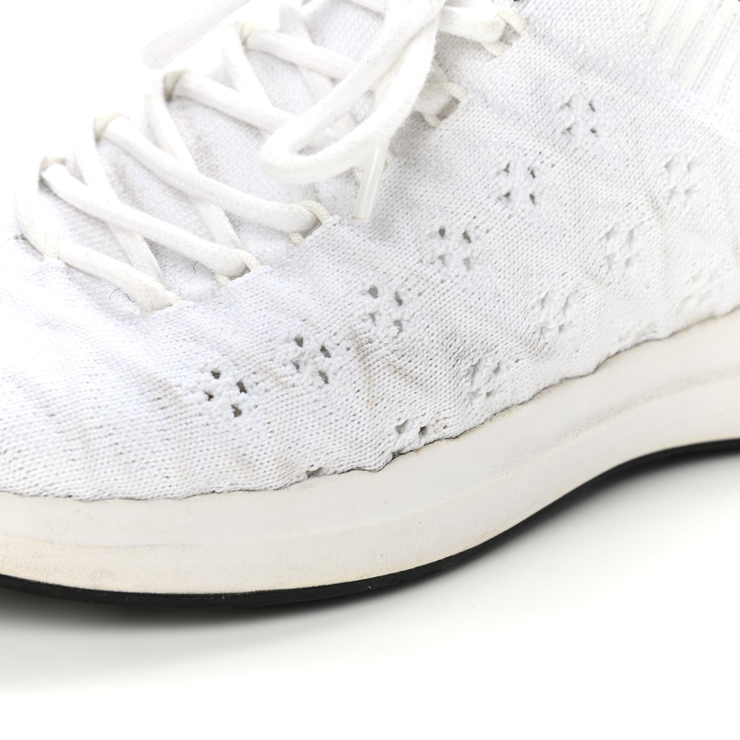 Chanel Fabric Logo Sneakers 36 White 11 of 14