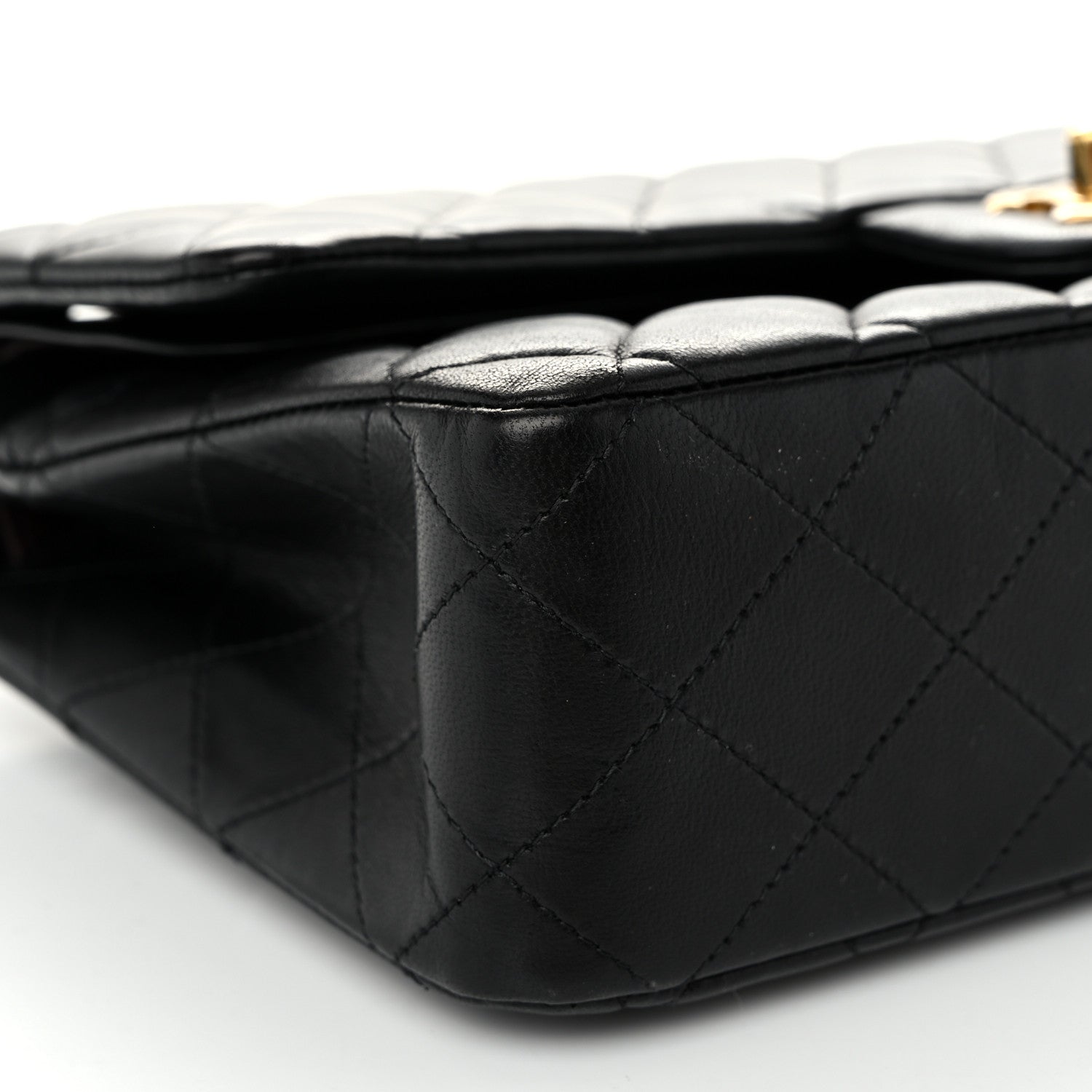 Chanel Lambskin Quilted Medium Double Flap Black 9 of 10