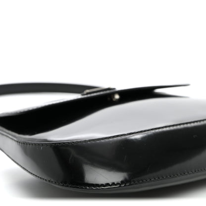 Prada Spazzolato Cleo Flap Shoulder Bag Black 7 of 8