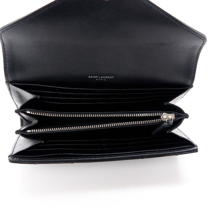 Saint Laurent SAINT LAURENT Lambskin Y Quilted Monogram Large Loulou Flap Wallet Black 5 of 15