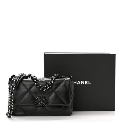 Chanel Lambskin Quilted Medium Chanel 19 Flap So Black 11 of 11