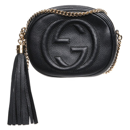 Gucci Pebbled Calfskin Mini Soho Chain Bag Black 1 of 7