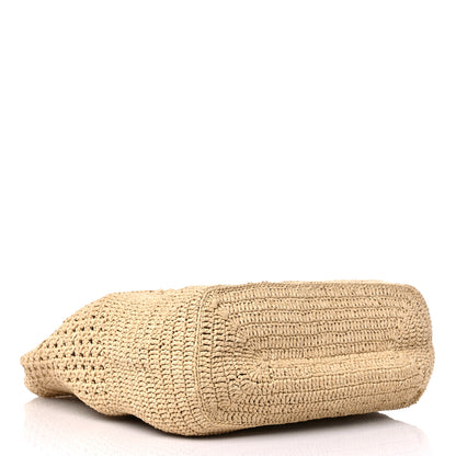 Saint Laurent Raffia Monogram Hobo Naturale 4 of 10