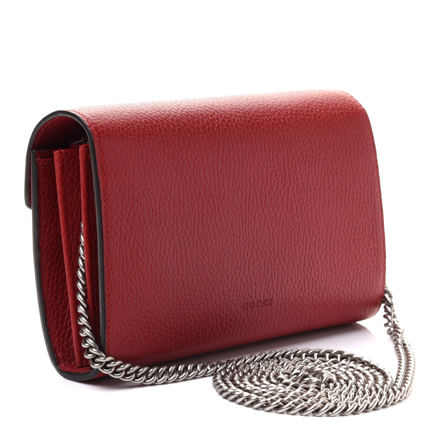 Gucci Calfskin Mini Dionysus Chain Wallet Hibiscus Red 3 of 10