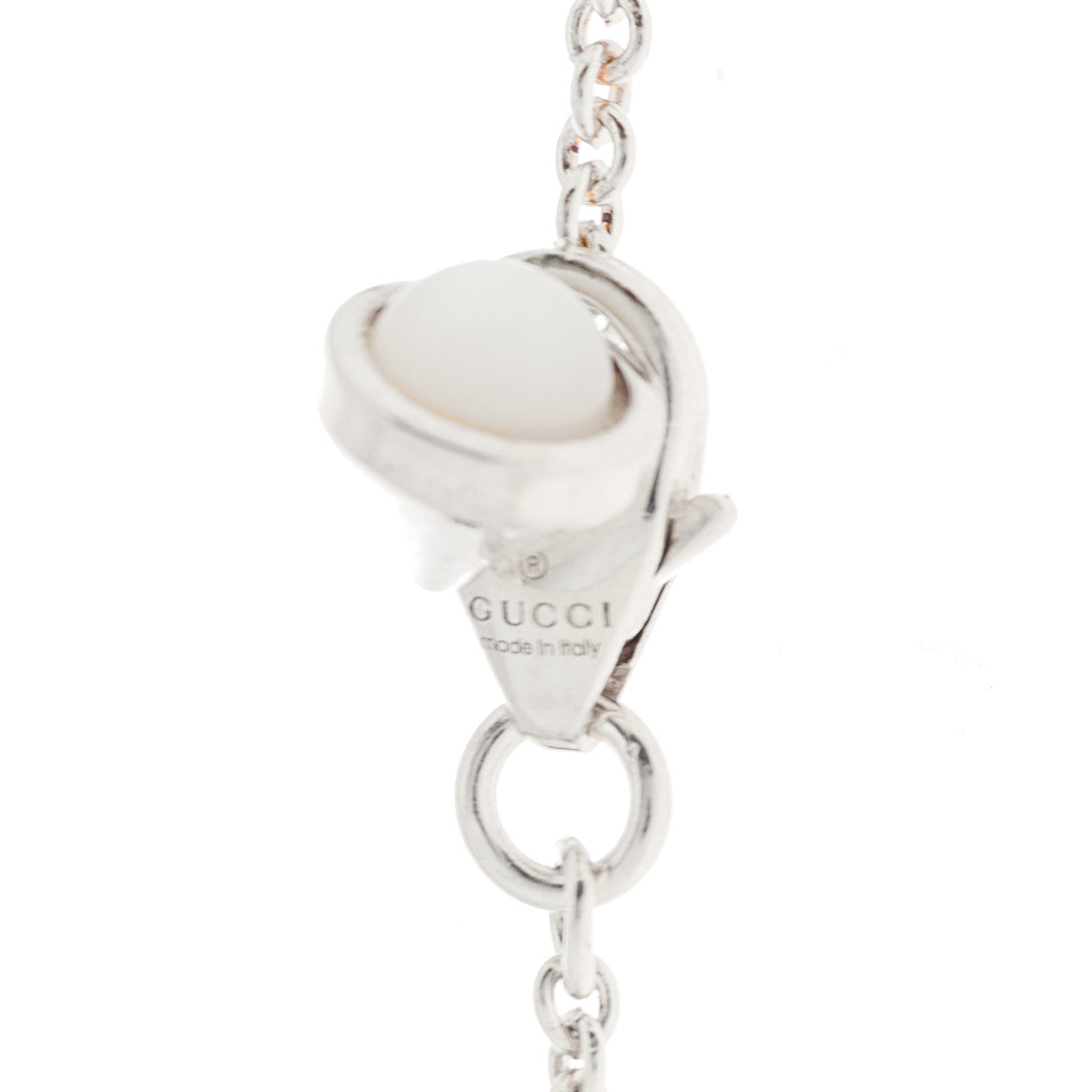 Sterling Silver Blue Topaz Mother of Pearl Turquoise Double GG Pendant Necklace