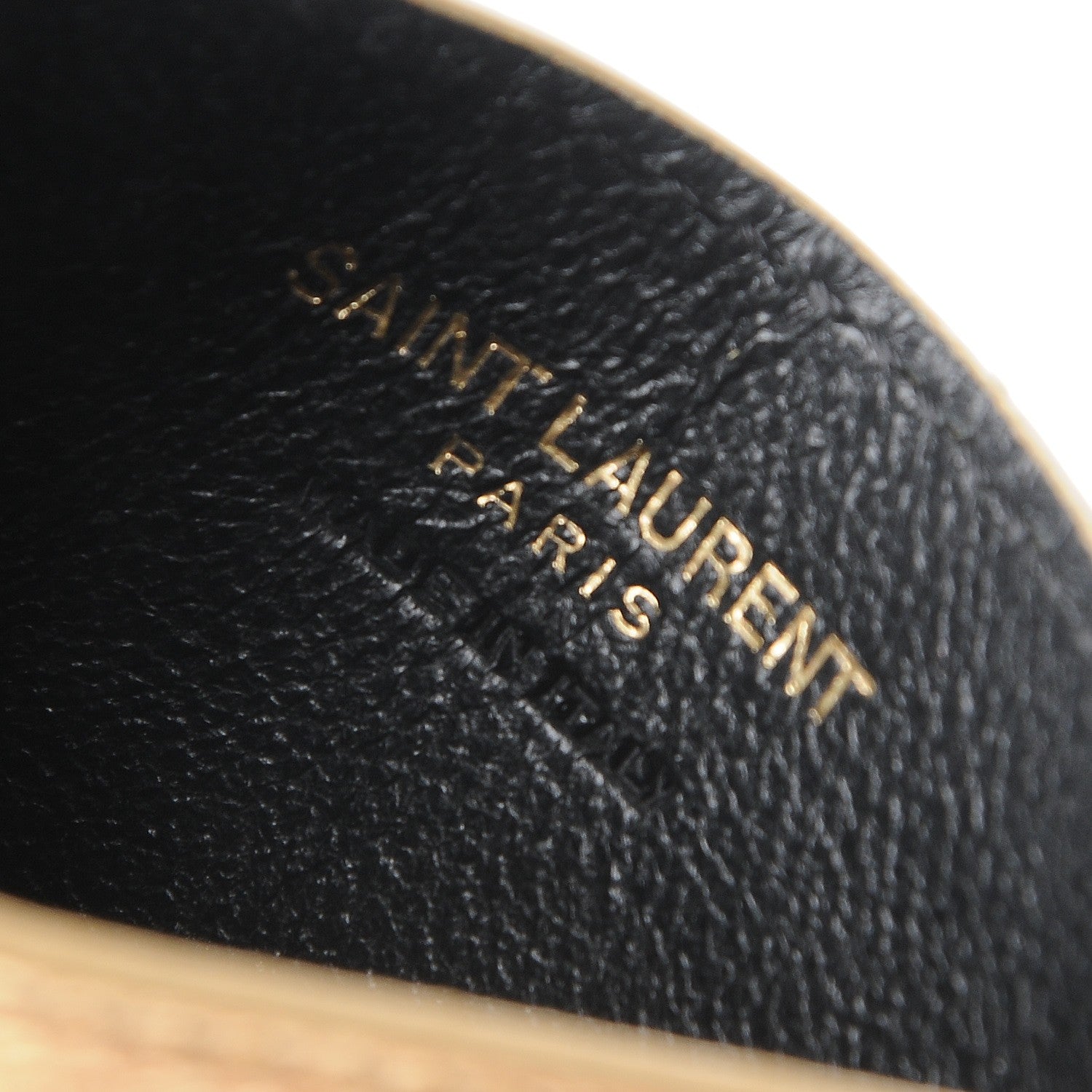 Saint Laurent Metallic Calfskin Monogram Credit Card Case Gold 6 of 8