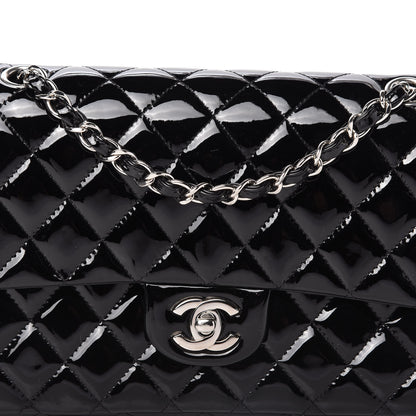Chanel Patent Quilted Medium Double Flap Black 10 of 11