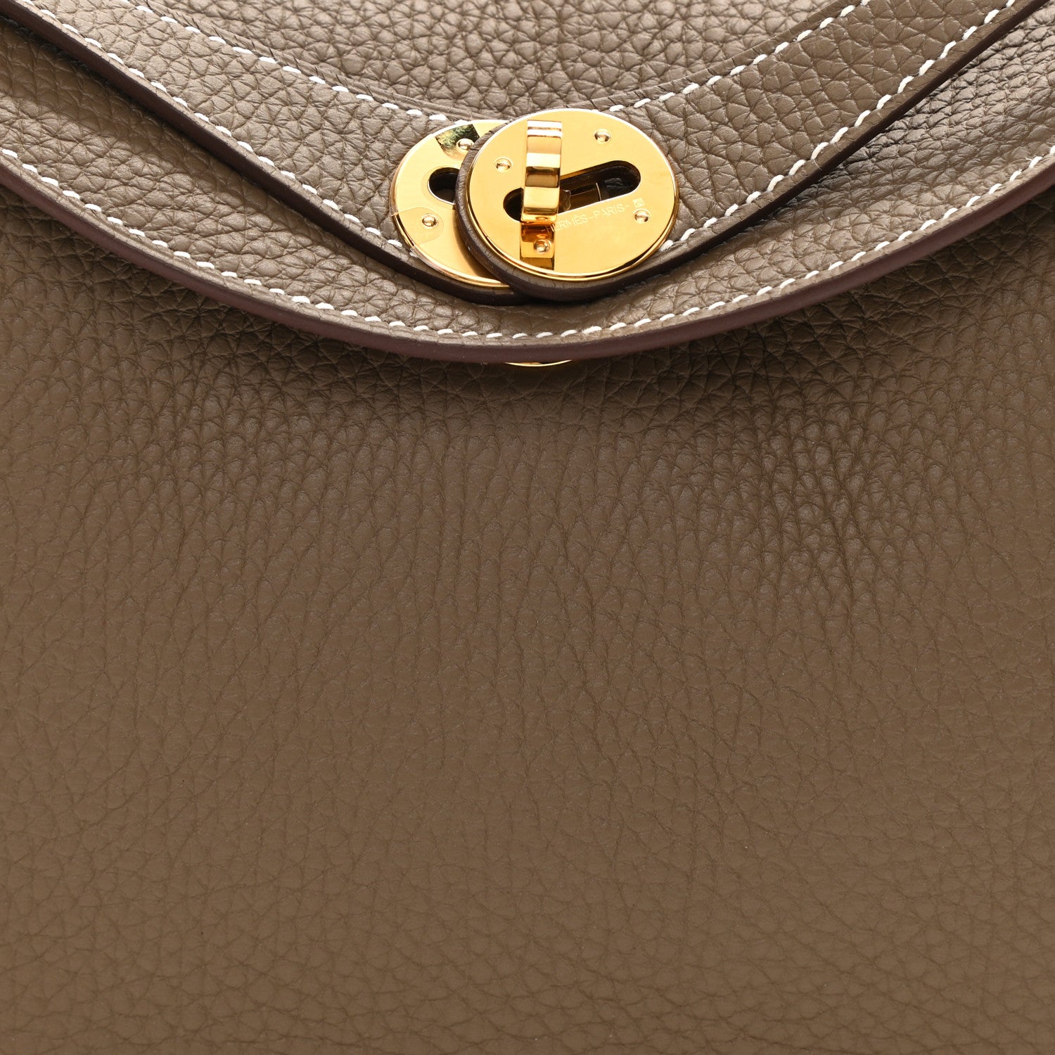 Hermes Taurillon Clemence Lindy 26 Etoupe 7 of 8