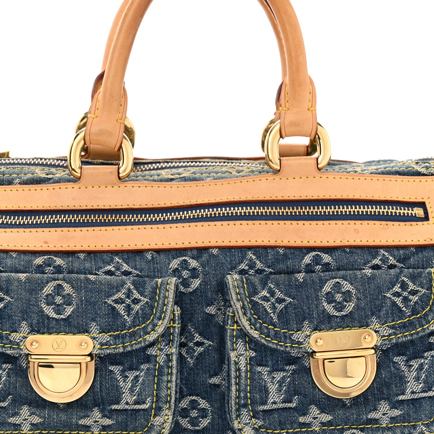 Louis Vuitton Monogram Denim Neo Speedy Blue 8 of 14