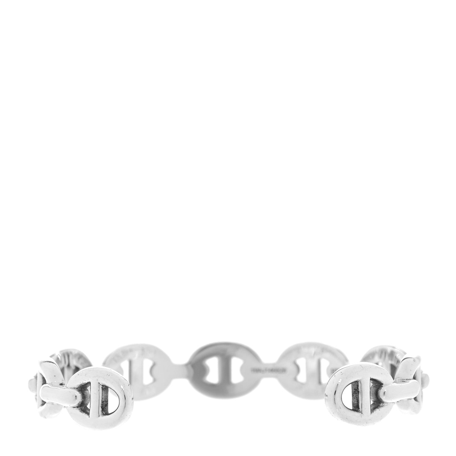 Hermes Sterling Silver MM Chaine d'Ancre Enchainee Cuff Bracelet SH 4 of 12