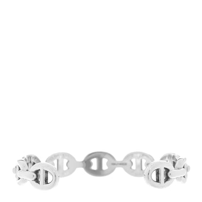 Hermes Sterling Silver MM Chaine d'Ancre Enchainee Cuff Bracelet SH 4 of 12