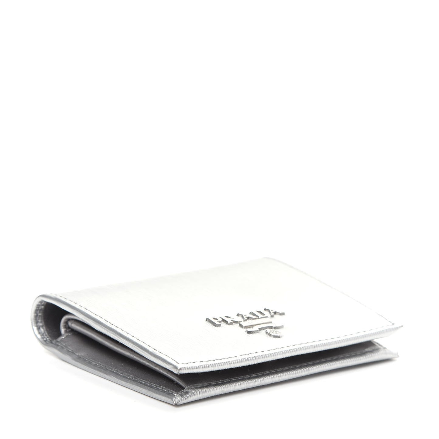Metallic Vitello Move Bi-Fold Wallet Cromo
