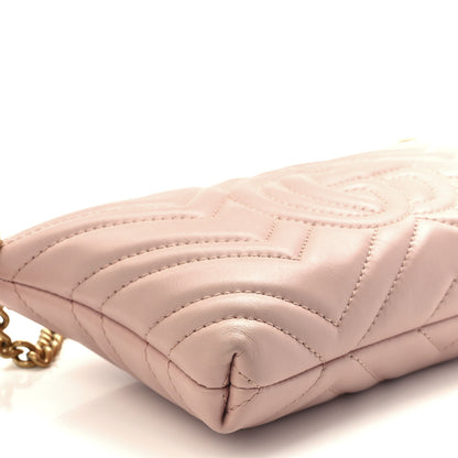 Gucci Calfskin Matelasse Mini GG Marmont Chain Bag Perfect Pink 9 of 10