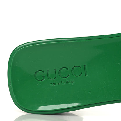 Gucci Rubber Gucci Logo Womens Platform 20/60mm Slide Sandals 36 New Shamarock 7 of 8