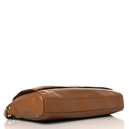 Saint Laurent Smooth Calfskin Suede Medium Reversible Monogram Kate Satchel Light Ochre 7 of 14