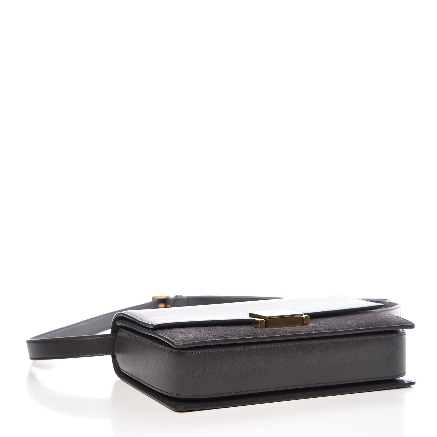 Saint Laurent Smooth Calfskin Suede Medium Bellechasse Grey 4 of 11