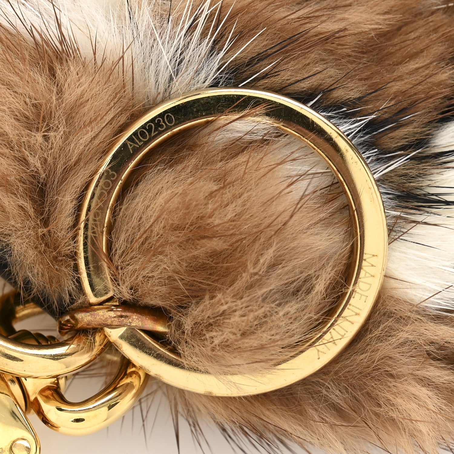 Louis Vuitton Fur Bag Charm Key Holder Brown 4 of 4