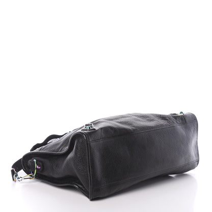Balenciaga Chevre Iridescent Metallic Edge Hardware City Black 5 of 10
