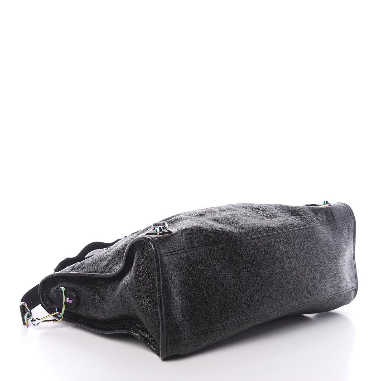 Chevre Iridescent Metallic Edge Hardware City Black