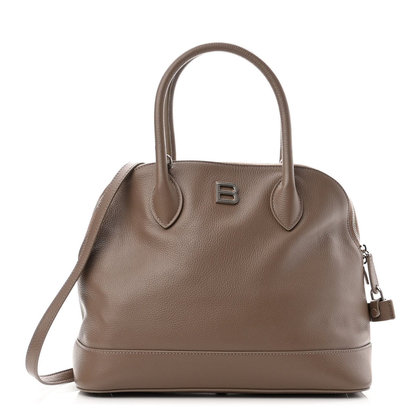 Calfskin Ville Top Handle Bag Mink Grey