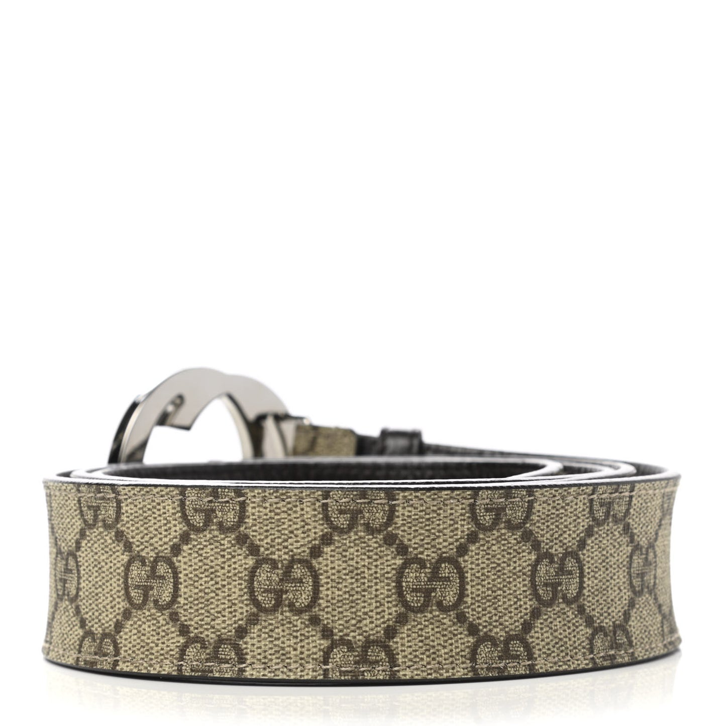 GG Supreme Monogram Interlocking G Belt 120 48 Dark Brown
