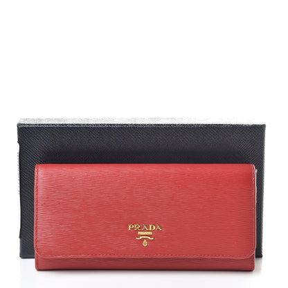 Prada Vitello Move Continental Flap Wallet Lacca 8 of 8