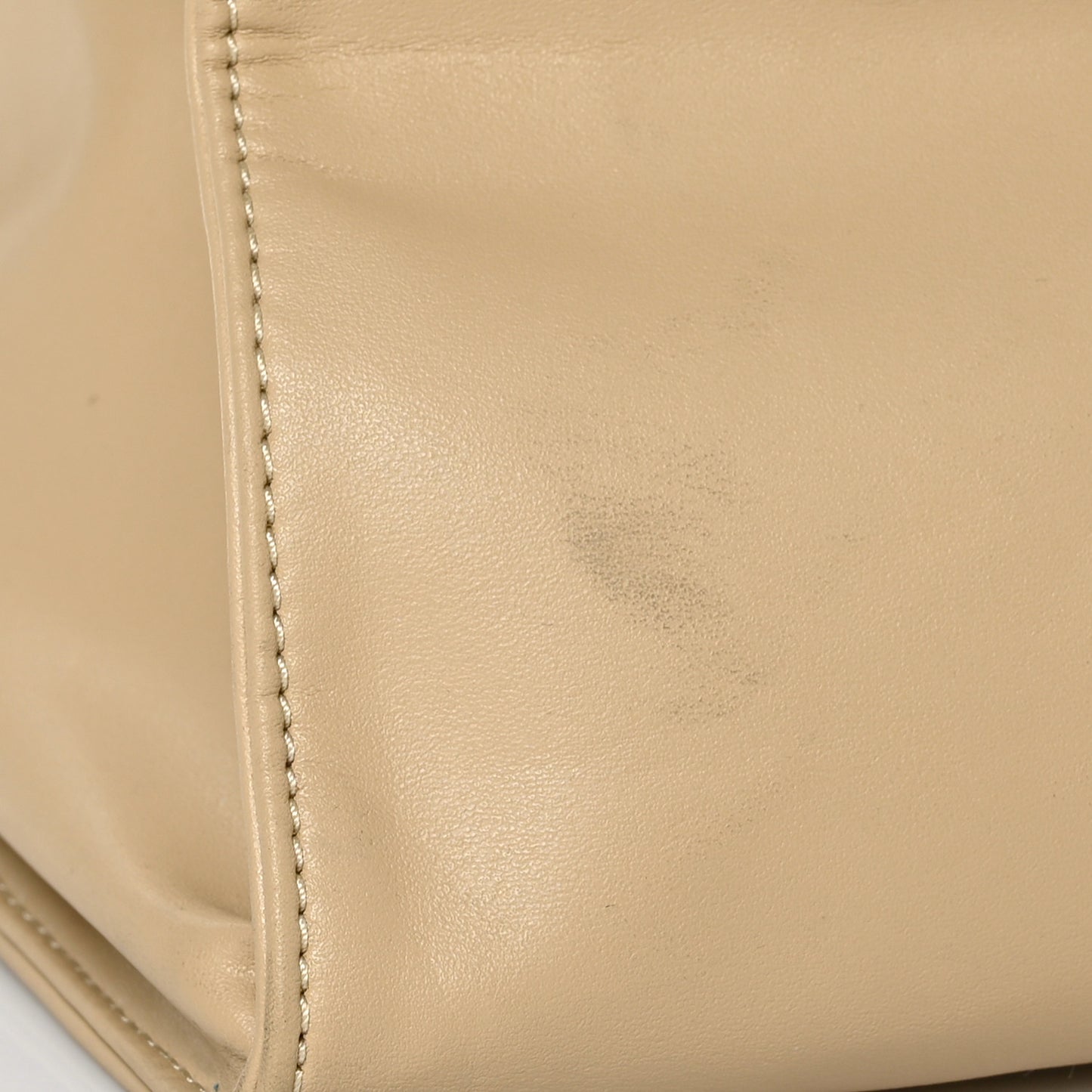 Vegan Leather Large Shopping Bag Cream