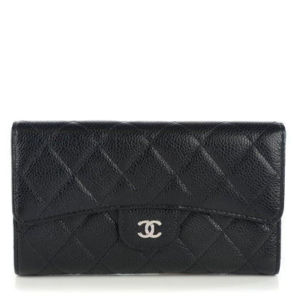 Chanel Caviar Quilted Large Flap Wallet Black 1 of 8
