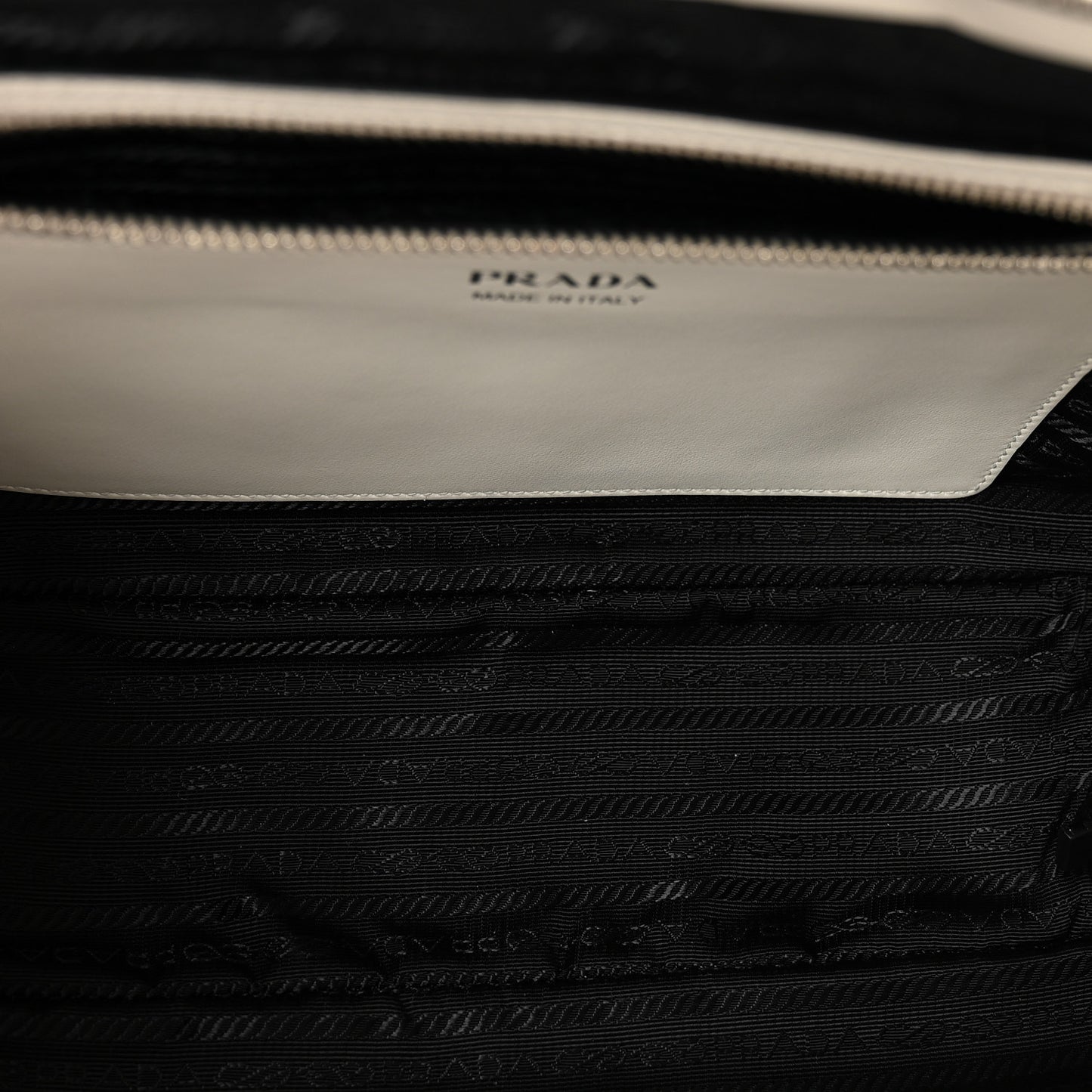 City Calfskin Racing Logo Bowler White Black