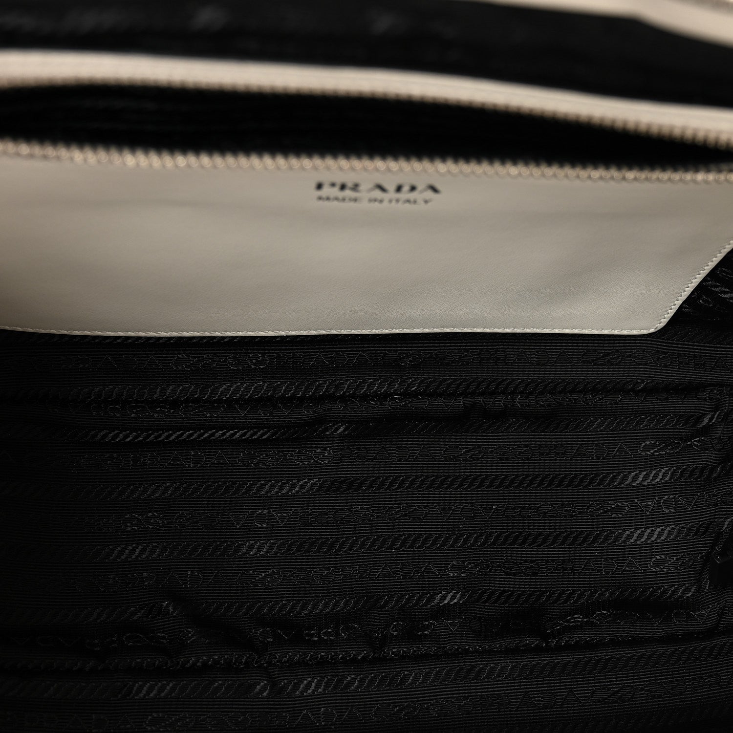 Prada City Calfskin Racing Logo Bowler White Black 5 of 9
