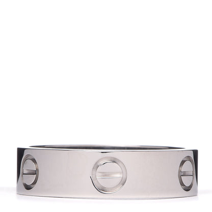 Cartier 18K White Gold 5.5mm LOVE Ring 58 8.25 3 of 5