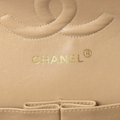 Chanel Lambskin Quilted Medium Double Flap Beige 6 of 23