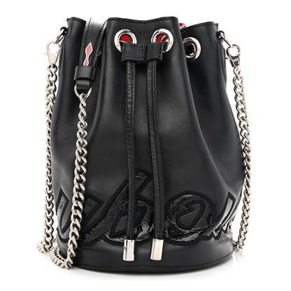 Christian Louboutin Calfskin Sequin Marie Jane Bucket Black 1 of 13