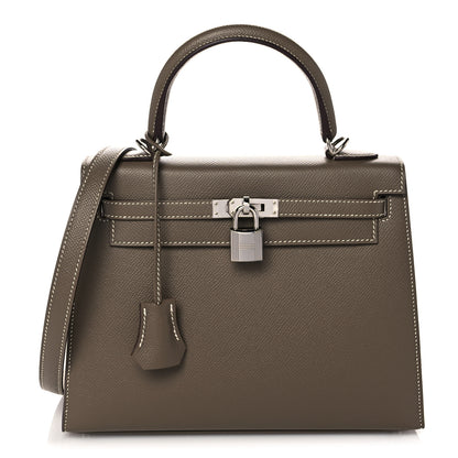 Hermes Epsom Kelly Sellier 25 Etoupe 1 of 11