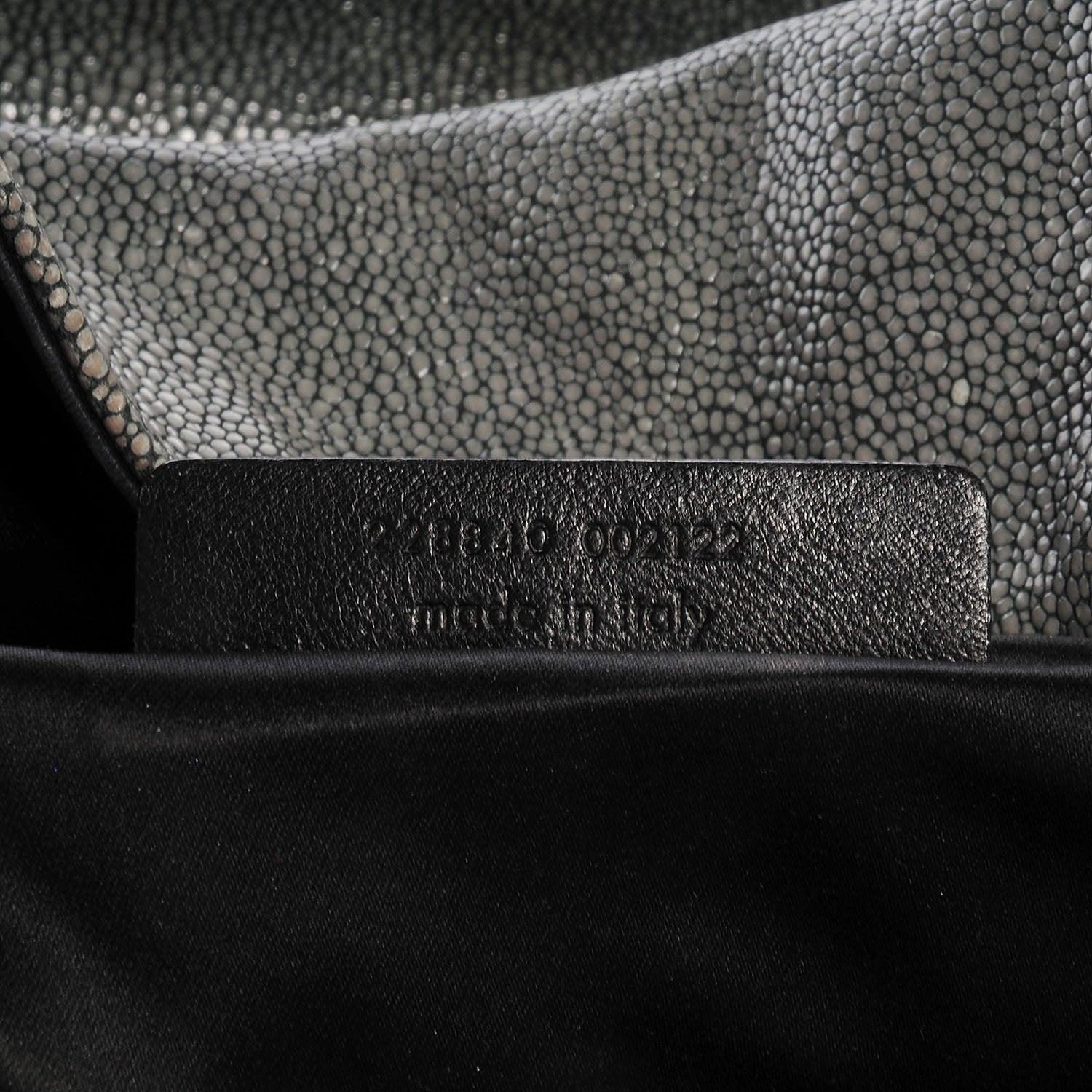 Saint Laurent Stingray Embossed Large Roady Silver 7 of 7