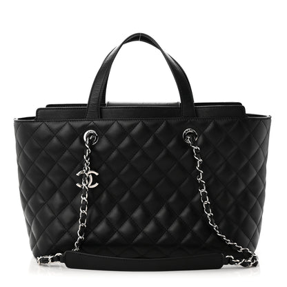 Chanel Calfskin Quilted Large Shopping Tote Black 1 of 10
